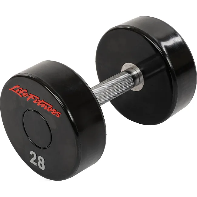 Гантель профессиональная
 с полиуретановым покрытием LIFE FITNESS SC-80081-28 1шт 28кг