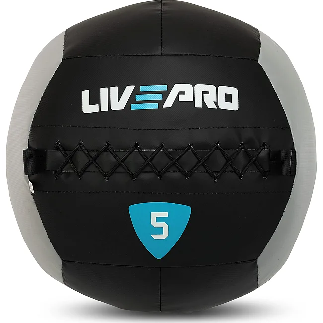 Мяч набивной медицинский для кроссфита WALL BALL LiveUp LP8100-5 5кг