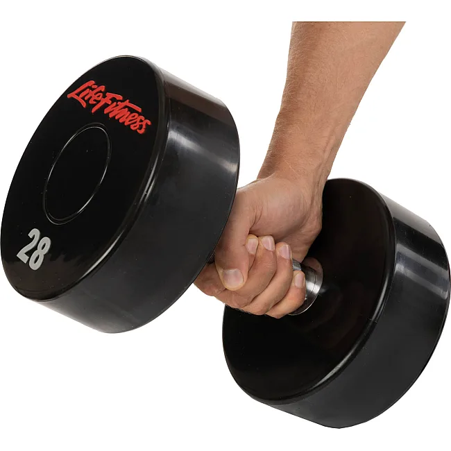Гантель профессиональная
 с полиуретановым покрытием LIFE FITNESS SC-80081-28 1шт 28кг
