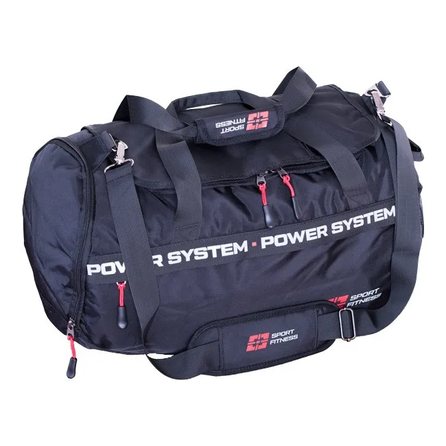 Сумка спортивная POWER SYSTEM PS-7012 Gym Bag-Dynamic Black/Red (38л)