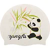 Шапочка для бассейна силиконовая для взрослых YINGFA C0091 (Белый-зеленый)