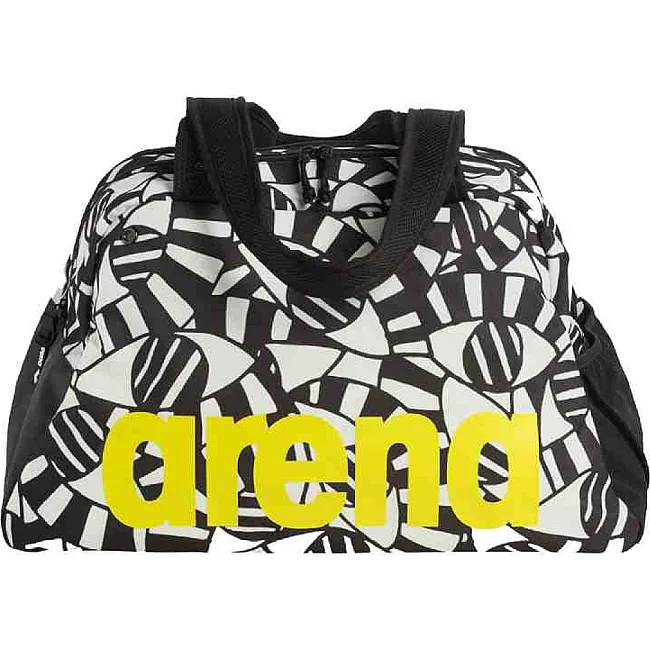 Сумка спортивная Arena FAST SHOULDER BAG ALLOVER 35L черный, белый, желтый 55х27x32 см