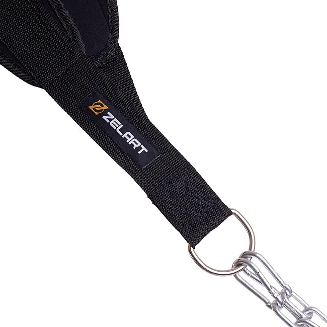 Пояс атлетичний для обтяження текстильний з ланцюгом та карабіном ZELART
 Dipping Belt TA-2647 спинка-20см