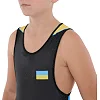 Распродажа! Трико для борьбы детское UKRAINE SP-SPORT JY-6607 128-162см (Красный-синий-черный)