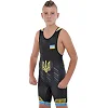 Трико для боротьби дитяче UKRAINE SP-SPORT JY-6607 128-162см (Синій-жовтий-чорний)