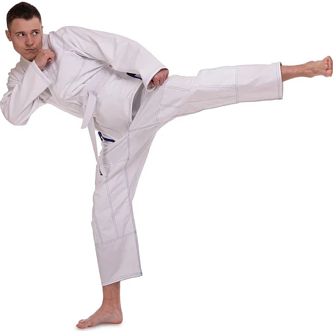 Кимоно для для бразильского джиу-джитсу BJJ белое куртка и штаны VELO
 VL-6650 140 см
-200см