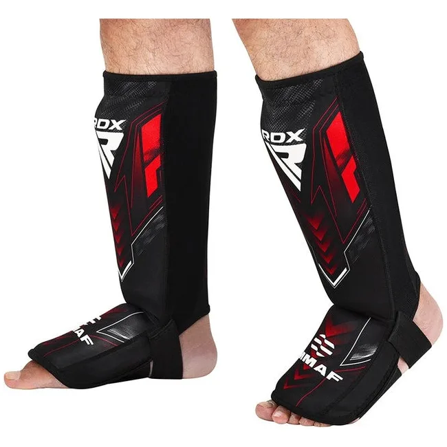 Защита для голеней и стоп RDX NEOPRENE SHIN INSTEP IMMAF-1-RED