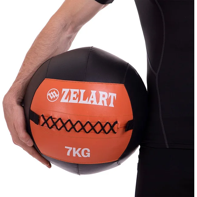 Мяч набивной медицинский для кроссфита WALL BALL ZELART
 FI-5168-7 7кг