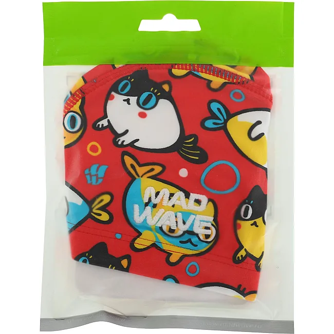 Шапочка для бассейна
 текстильная юниорская MADWAVE
 CATFISH M052002 (Красный)