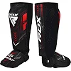 Защита для голеней и стоп RDX NEOPRENE SHIN INSTEP IMMAF-1-RED