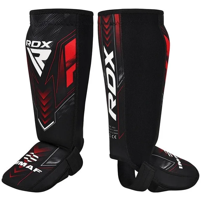 Защита для голеней и стоп RDX NEOPRENE SHIN INSTEP IMMAF-1-RED