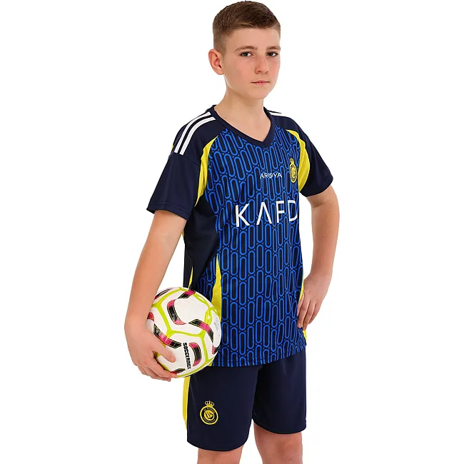 Дитяча футбольна форма із символікою футбольного AL NASSR гостьова 2025 SP-SPORT CO-4654