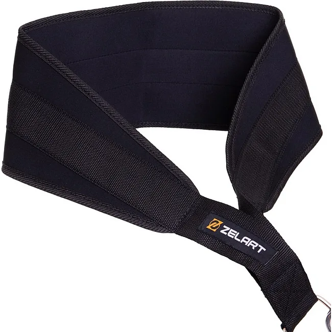 Пояс атлетичний для обтяження текстильний з ланцюгом та карабіном ZELART
 Dipping Belt TA-2647 спинка-20см
