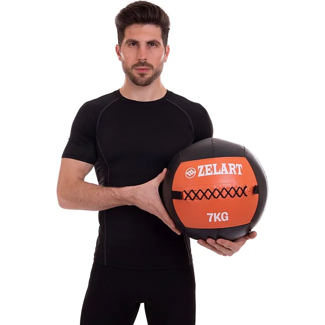 Мяч набивной медицинский для кроссфита WALL BALL ZELART
 FI-5168-7 7кг