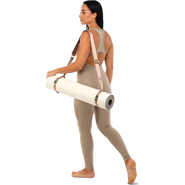 Ремень-стяжка для переноски коврика BLOOM YOGA MAT STRAP LB7084 (Коричневый)