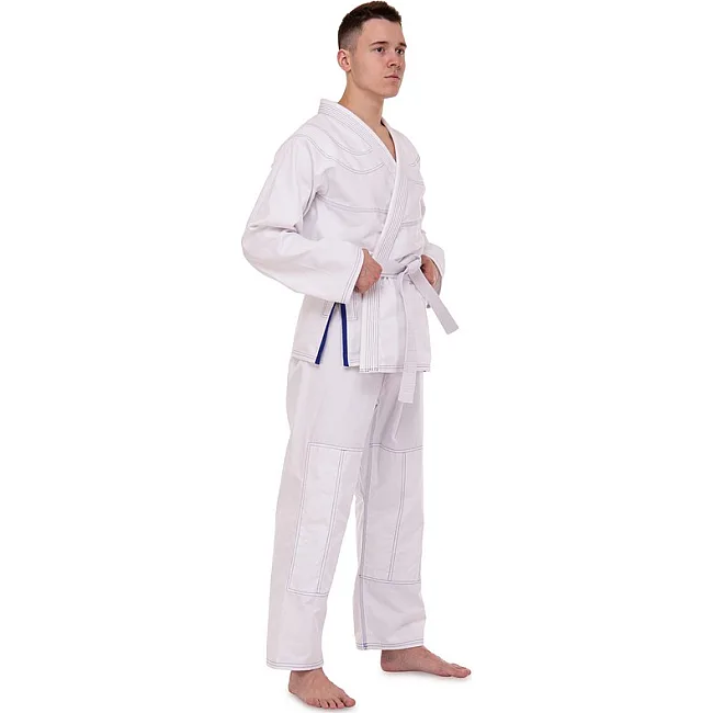 Кимоно для для бразильского джиу-джитсу BJJ белое куртка и штаны VELO
 VL-6650 140 см
-200см