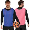 Манишка спортивная игровая двусторонняя с резинкой SP-SPORT CO-0792 (Синий-розовый)