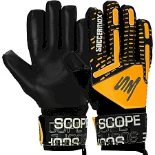 Воротарські рукавички професійні із захистом пальців SOCCERMAX GK-4321 7-11 (Помаранчевий-чорний)