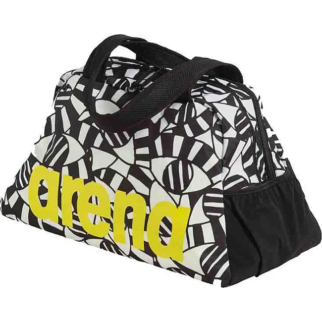 Сумка спортивная Arena FAST SHOULDER BAG ALLOVER 35L черный, белый, желтый 55х27x32 см