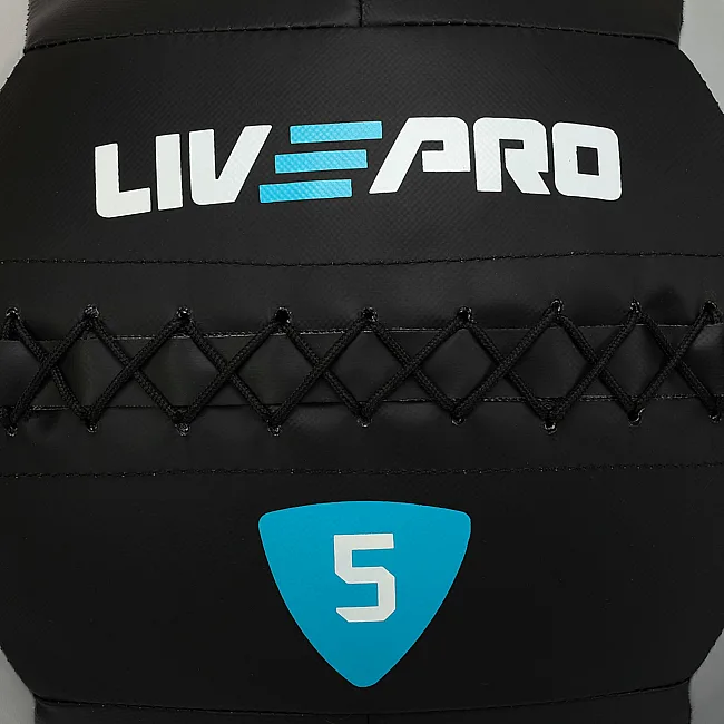 Мяч набивной медицинский для кроссфита WALL BALL LiveUp LP8100-5 5кг