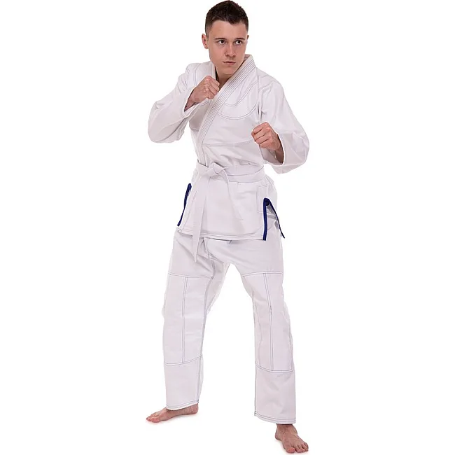 Кимоно для для бразильского джиу-джитсу BJJ белое куртка и штаны VELO
 VL-6650 140 см
-200см