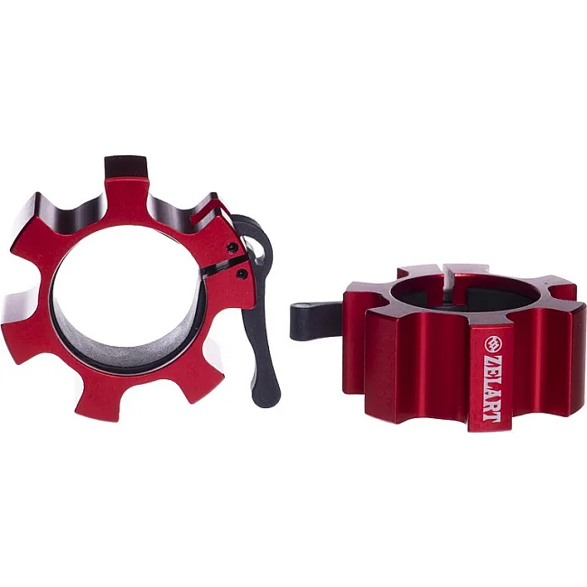 Замки быстросъемные для грифа Lock-Jaw ZELART
 TA-5109 2шт диаметр-50мм (Красный)