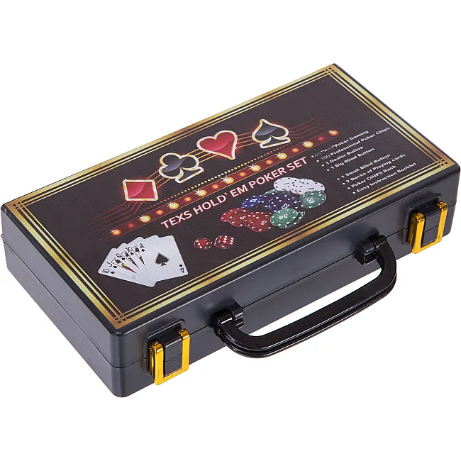 Распродажа! Набор для покера в пластиковом кейсе Texas Holdem Poker set SP-SPORT 100S-2C 100 фишек