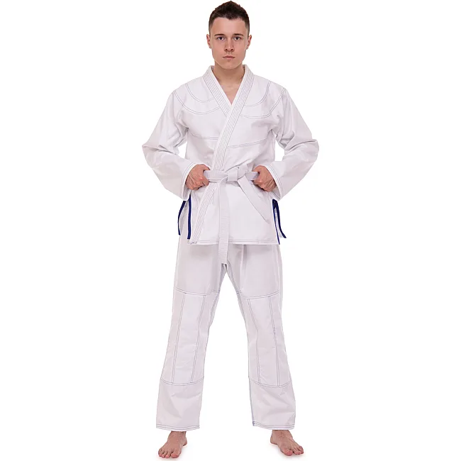 Кимоно для для бразильского джиу-джитсу BJJ белое куртка и штаны VELO
 VL-6650 140 см
-200см