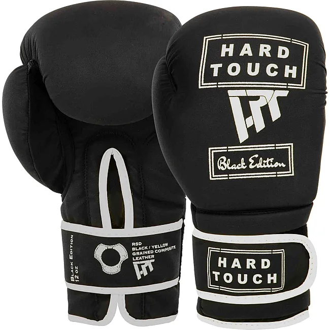 Перчатки для бокса PU HARD TOUCH BO-4658 (Черный-белый)