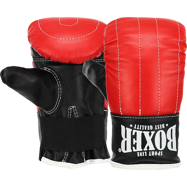 Перчатки снарядные
-блинчики для бокса кожаные BOXER

 2014 (Черный)
