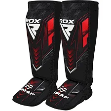 Защита для голеней и стоп RDX NEOPRENE SHIN INSTEP IMMAF-1-RED