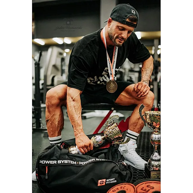 Сумка спортивная POWER SYSTEM PS-7012 Gym Bag-Dynamic Black/Red (38л)