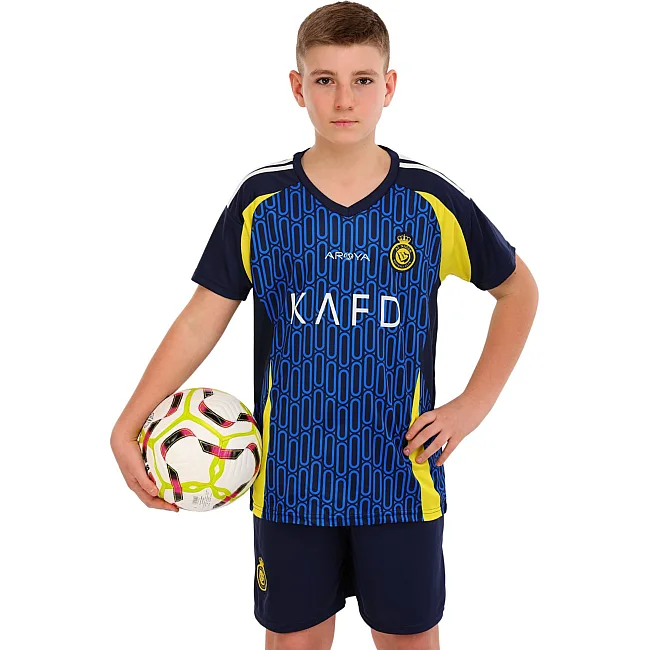 Дитяча футбольна форма із символікою футбольного AL NASSR гостьова 2025 SP-SPORT CO-4654