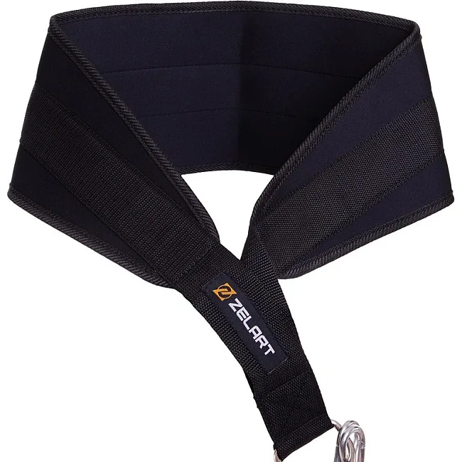 Пояс атлетичний для обтяження текстильний з ланцюгом та карабіном ZELART
 Dipping Belt TA-2647 спинка-20см