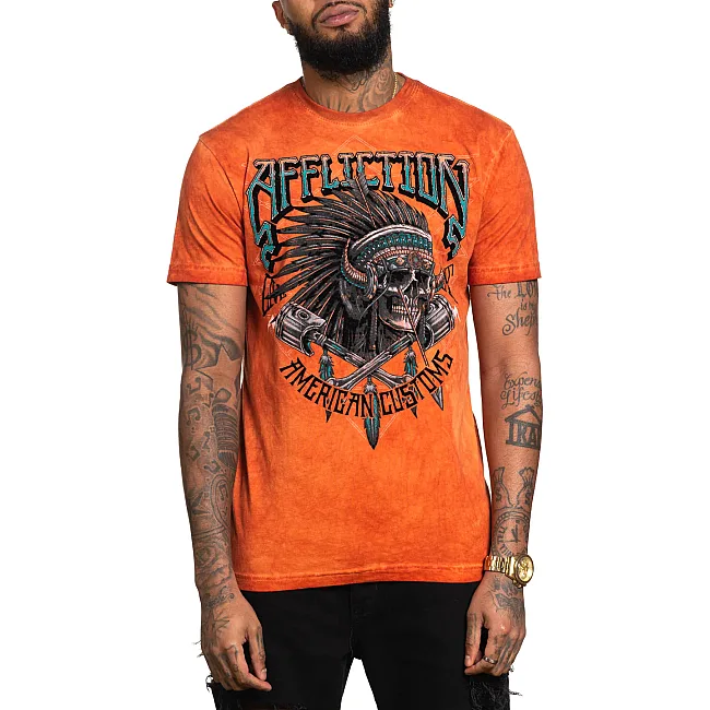 Футболка мужская AFFLICTION Native Grind Koi Oil Stain