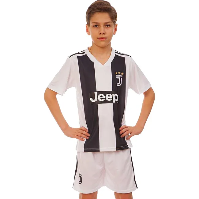 Футбольна форма дитяча із символікою клубу JUVENTUS домашня 2019 SP-PLANETA CO-8020 6-14 років