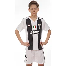 Футбольна форма дитяча із символікою клубу JUVENTUS домашня 2019 SP-PLANETA CO-8020 6-14 років