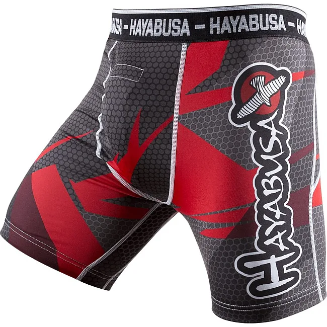 Компресійні шорти Hayabusa Metaru 47 Silver Compression Shorts Red
