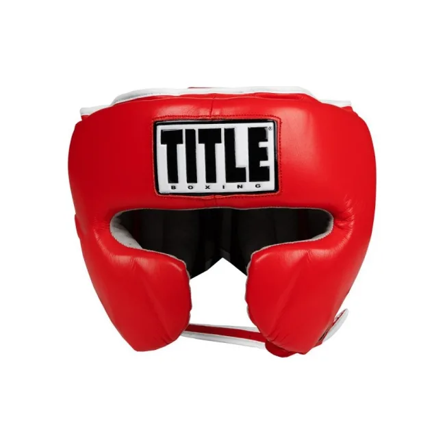Шлем для спарринга Title Boxing Leather Red