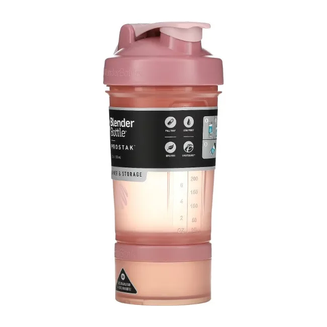 Спортивный шейкер BLENDERBOTTLE ProStak 22oz/650мл с 2-мя контейнерами Rose_Pink