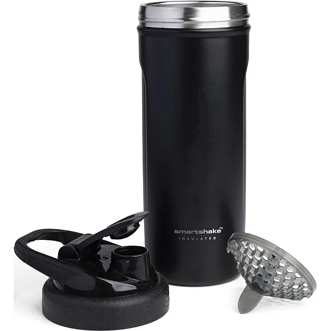 Спортивный шейкер SMARTSHAKE металлический Insulated Steel 750мл Black