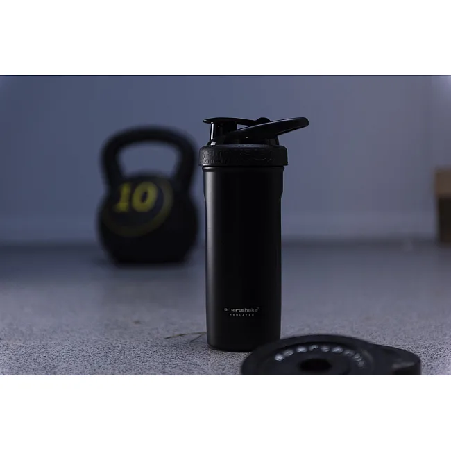 Спортивный шейкер SMARTSHAKE металлический Insulated Steel 750мл Black