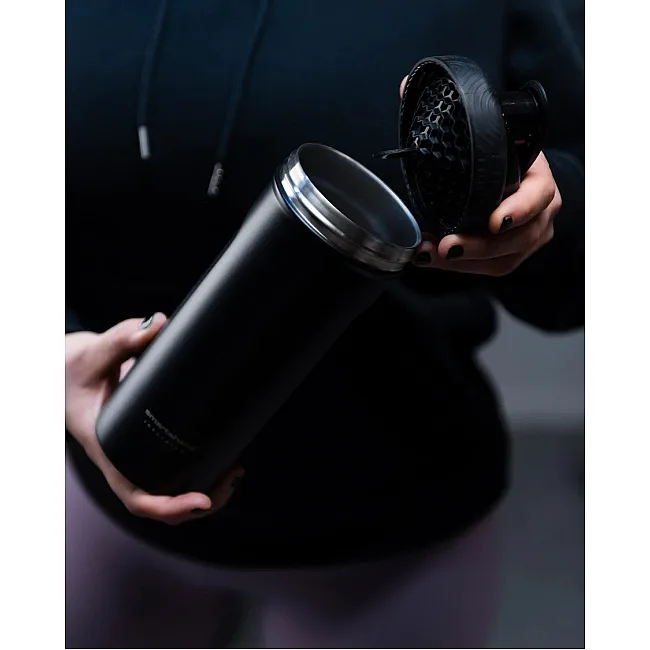 Спортивный шейкер SMARTSHAKE металлический Insulated Steel 750мл Black