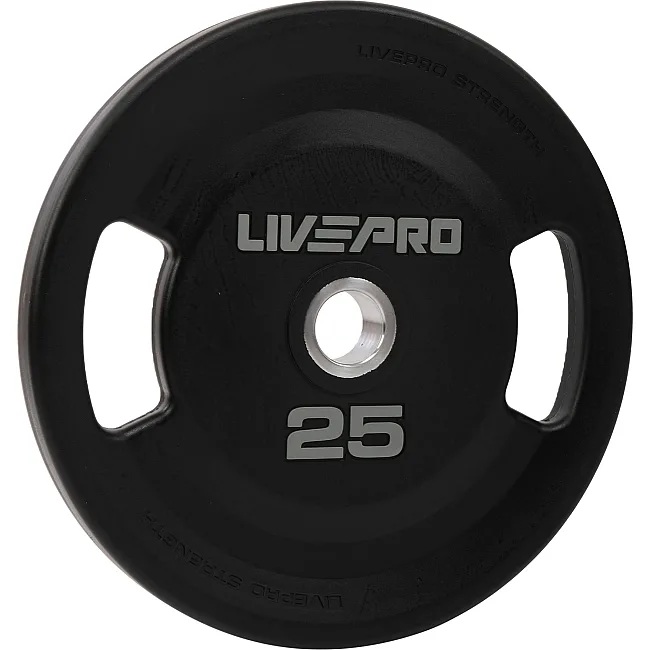 Млинці диски поліуретанові 2 Handle металева втулка LiveUp LP8337-25 ø51мм 25кг