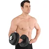 Гантель разборная пластиковая наполнитель цемент 10кг MDbuddy TA-7054-10 (Черный)