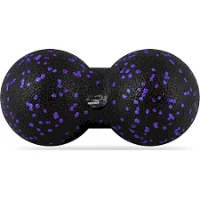 Масажний м'яч подвійний PowerPlay PP-4352 Epp foam peanut ball (d8*16cm.) Чорно/Фіолетовий