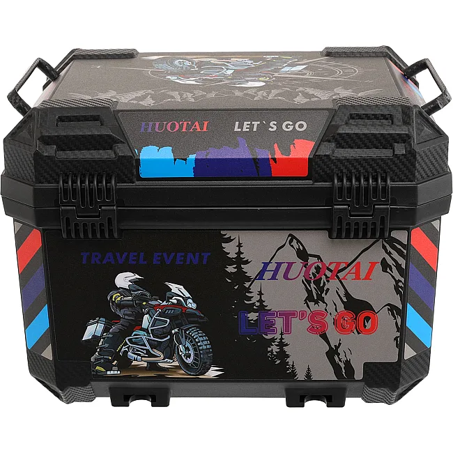 Центральний кофр задній для мотоцикла пластиковий Adventure JUHAO H-45-2 1шт 42x34x30см (Чорний)
