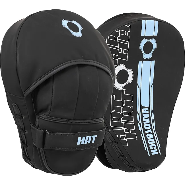 Лапа боксерская изогнутая тренировочная PU HARD TOUCH BO-00123 (Черный-синий)