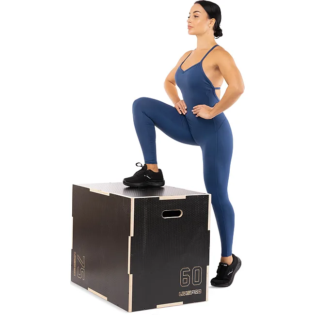 Бокс плиометрический тумба для кроссфита Плиобокс Wood Plyo box LiveUp LP8157 BOX-WOOD 1шт 50х60х75см