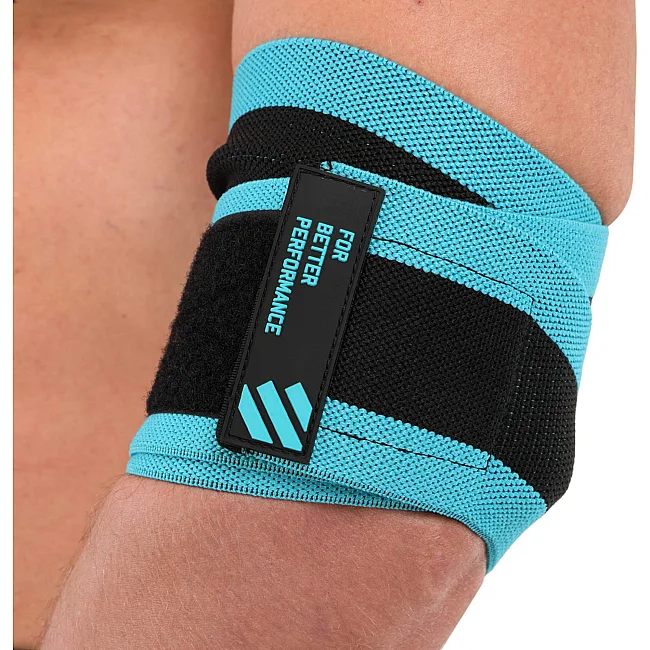 Бинти на лікті для жиму ELBOW WRAPS LiveUp LP8725 2шт (Синій-чорний)
